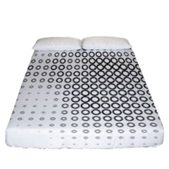 Polka Circle Round Black White Hole Fitted Sheet (california King Size) by Mariart