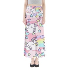 Unicorn Rainbow Maxi Skirts by Nexatart