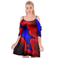 Space Red Blue Black Line Light Cutout Spaghetti Strap Chiffon Dress by Mariart