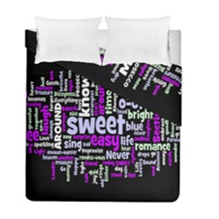 Writing Color Rainbow Sweer Love Duvet Cover Double Side (full/ Double Size) by Mariart