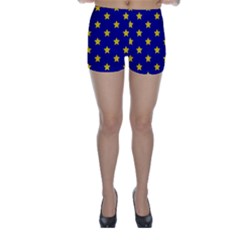 Star Pattern Skinny Shorts by Nexatart