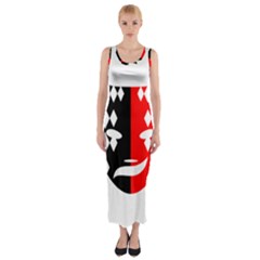 Face Mask Red Black Plaid Triangle Wave Chevron Fitted Maxi Dress by Mariart