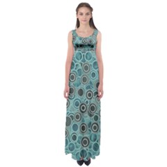 Abstract Aquatic Dream Empire Waist Maxi Dress by Ivana