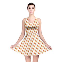 Candy Corn Seamless Pattern Reversible Skater Dress by Nexatart