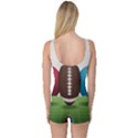 Helmet Ball Football America Sport Red Brown Blue Green One Piece Boyleg Swimsuit View2