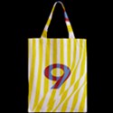 Number 9 Line Vertical Yellow Red Blue White Wae Chevron Zipper Classic Tote Bag View2