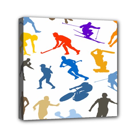 Sport Player Playing Mini Canvas 6  X 6  by Mariart