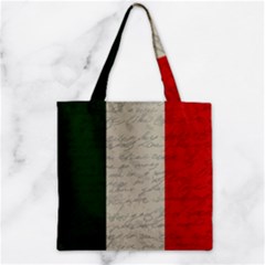 Vintage Flag - Italia Zipper Grocery Tote Bag by ValentinaDesign