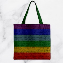 Vintage Flag - Pride Zipper Grocery Tote Bag by ValentinaDesign