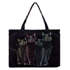 Cats Medium Zipper Tote Bag by Valentinaart