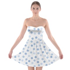 Bubble Balloon Circle Polka Blue Strapless Bra Top Dress by Mariart