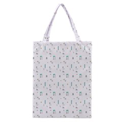 White Triangle Wave Waves Chevron Polka Circle Classic Tote Bag by Mariart