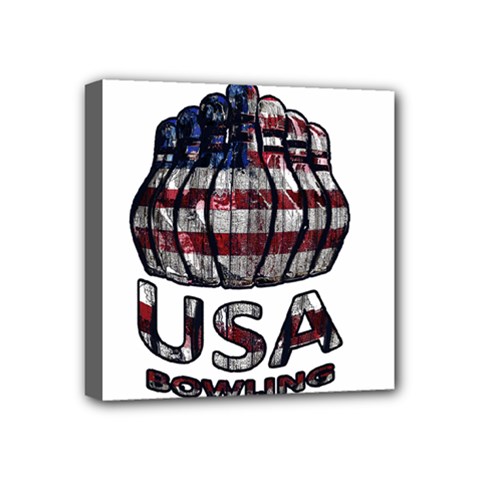 Usa Bowling  Mini Canvas 4  X 4  by Valentinaart