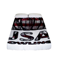 Usa Bowling  Fitted Sheet (full/ Double Size) by Valentinaart