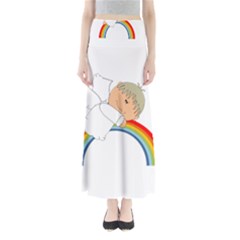 Angel Rainbow Cute Cartoon Angelic Maxi Skirts by Nexatart