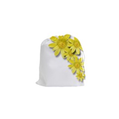 Flowers Spring Yellow Spring Onion Drawstring Pouches (xs)  by Nexatart