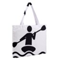 Cropped Kayak Graphic Race Paddle Black Water Sea Wave Beach Medium Zipper Tote Bag View2