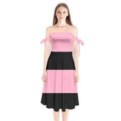 Domgirl Playgirl Shoulder Tie Bardot Midi Dress by Mariart