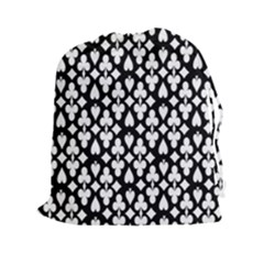 Dark Horse Playing Card Black White Drawstring Pouches (xxl) by Mariart