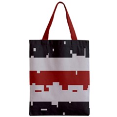 Girl Flags Plaid Red Black Zipper Classic Tote Bag by Mariart