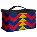 Lllustration Geometric Red Blue Yellow Chevron Wave Line Cosmetic Storage Case View2