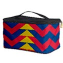 Lllustration Geometric Red Blue Yellow Chevron Wave Line Cosmetic Storage Case View3