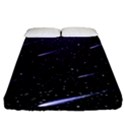 Starry Night Sky Meteor Stock Vectors Clipart Illustrations Fitted Sheet (California King Size) View1