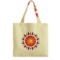 Yin Yang Sunshine Zipper Grocery Tote Bag View2