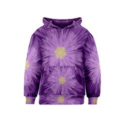 Purple Flower Floral Purple Flowers Kids  Pullover Hoodie by Nexatart