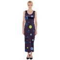 Decorative dots pattern Fitted Maxi Dress View1