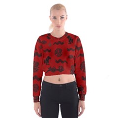 Aztecs Pattern Cropped Sweatshirt by ValentinaDesign