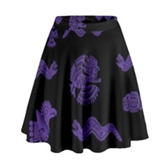 Aztecs Pattern High Waist Skirt by ValentinaDesign