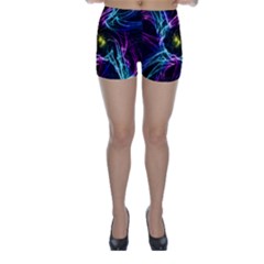 Abstract Art Color Design Lines Skinny Shorts by Nexatart