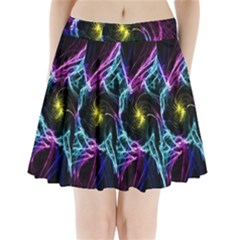 Abstract Art Color Design Lines Pleated Mini Skirt by Nexatart