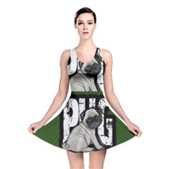 Pug Reversible Skater Dress by Valentinaart