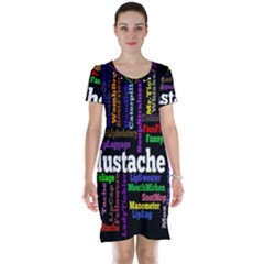 Mustache Short Sleeve Nightdress by Mariart