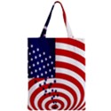 Star Line Hole Red Blue Zipper Classic Tote Bag View1