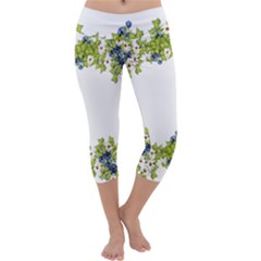 Birthday Card Flowers Daisies Ivy Capri Yoga Leggings by Nexatart