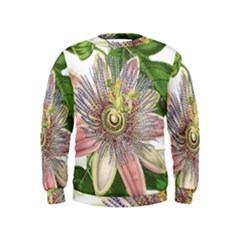 Passion Flower Flower Plant Blossom Kids  Sweatshirt by Nexatart