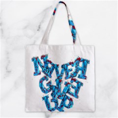 Sport Crossfit Fitness Gym Never Give Up Zipper Grocery Tote Bag by Nexatart