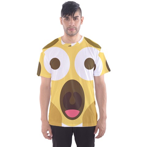 Scream Emoji Men s Sport Mesh Tee by BestEmojis