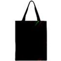 Streaks Line Light Neon Space Rainbow Color Black Zipper Classic Tote Bag View1