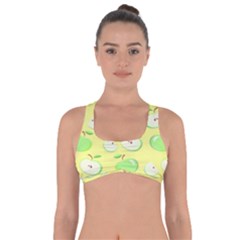 Apples Apple Pattern Vector Green Got No Strings Sports Bra by Nexatart