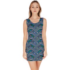 Boomarang Pattern Wave Waves Chevron Green Line Sleeveless Bodycon Dress by Mariart