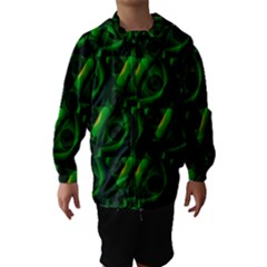 Green Eye Line Triangle Poljka Hooded Wind Breaker (kids) by Mariart