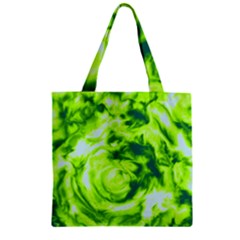 Abstract Art Zipper Grocery Tote Bag by ValentinaDesign