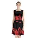 Tulips Sleeveless Waist Tie Chiffon Dress View1