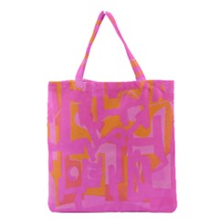 Abstract Art Grocery Tote Bag by ValentinaDesign