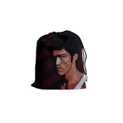 Bruce Lee Drawstring Pouches (small)  by Valentinaart