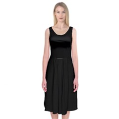 Black Midi Sleeveless Dress by ValentinaDesign